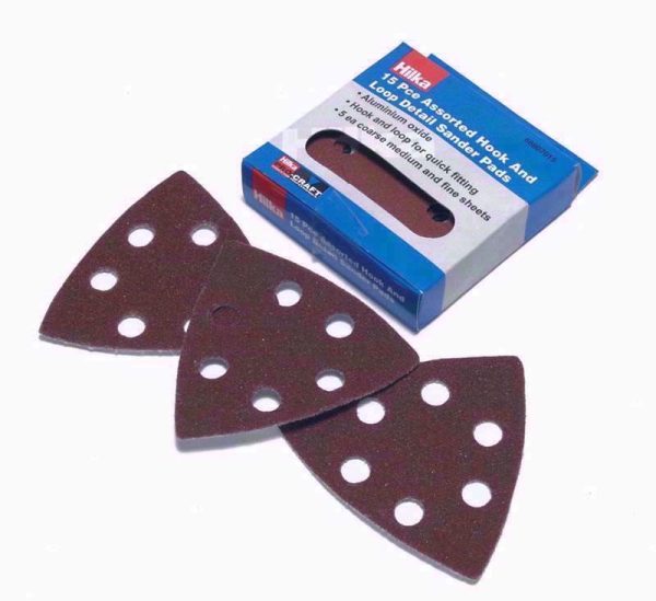 HILKA SANDING PADS (DETAIL) ASSORTED 15PC