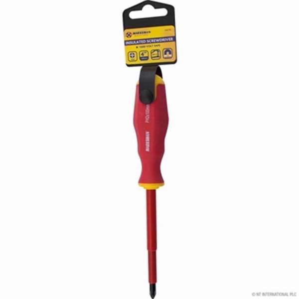 MARKSMAN INSULATED SCREWDRIVER PHILLIPS 10CM