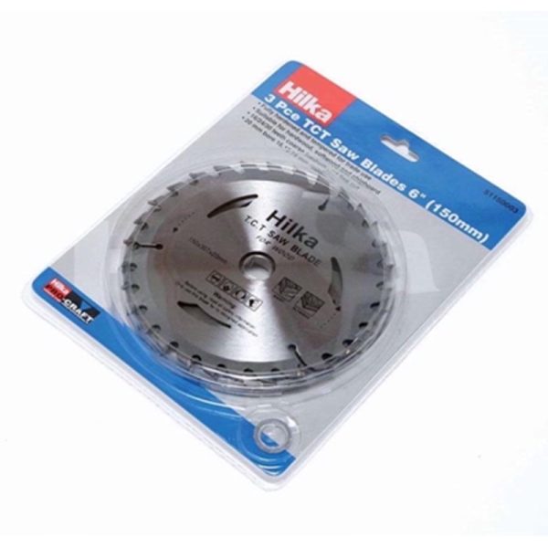 HILKA SAW BLADES 3PC TCT 6 INCH 150MM