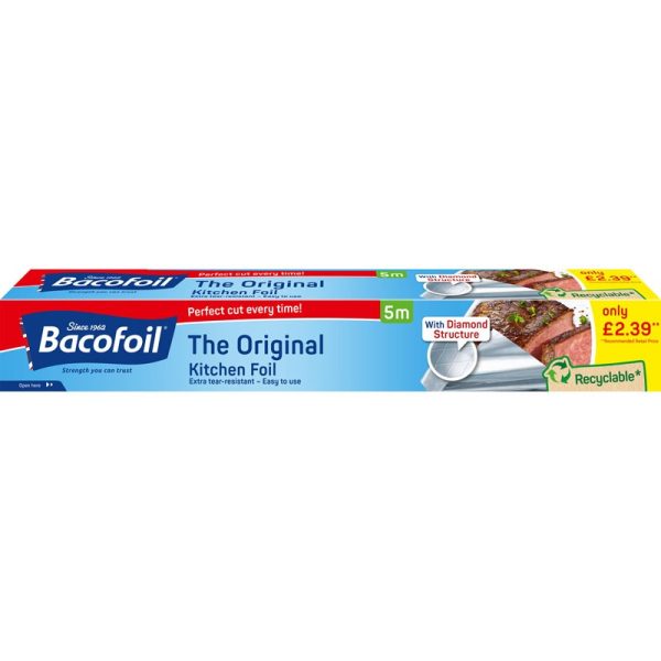 BACOFOIL KITCHEN FOIL ORIGINAL 300MM X 5M (PM £2.39)