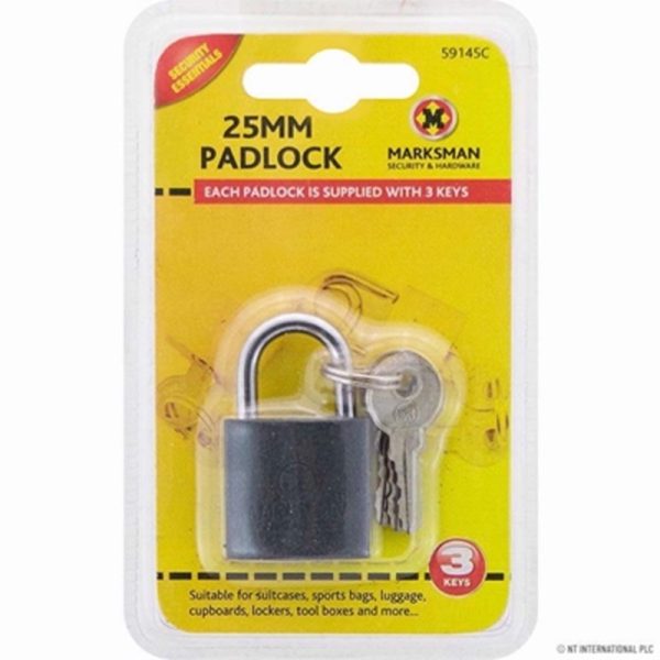 MARKSMAN PADLOCK 25MM BLACK IRON