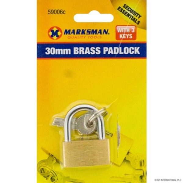 MARKSMAN PADLOCK 30MM BRASS