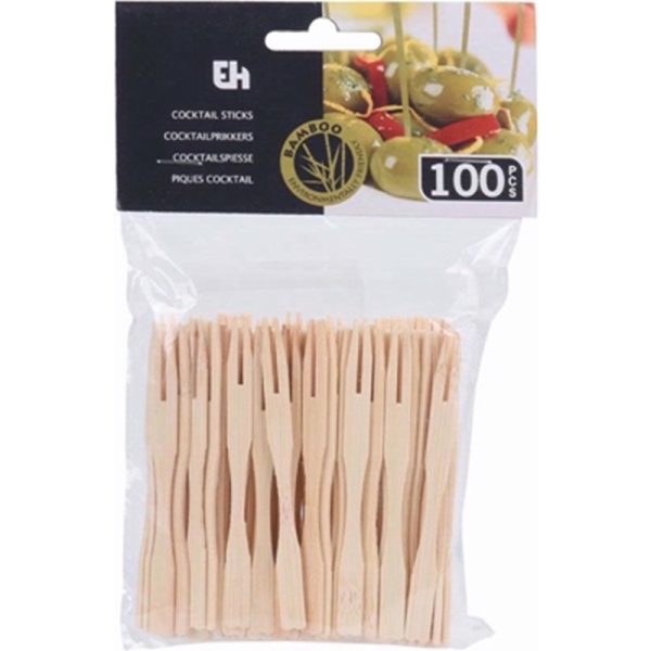 BAMBOO COCKTAIL100 FORKS