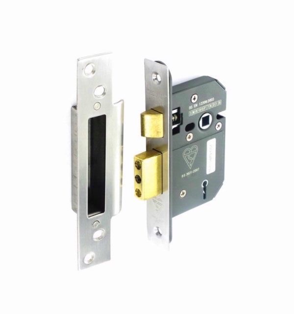 SECURIT 5 LEVER SASH LOCK ST STEEL 63MM