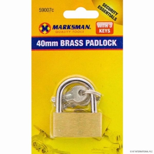 MARKSMAN PADLOCK 40MM BRASS