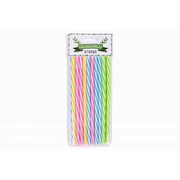 BELLO PLASTIC 20 STRAWS