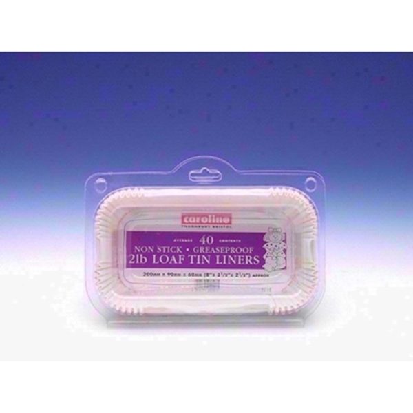 CAROLINE 40 2LB LOAF TIN LINERS 1714