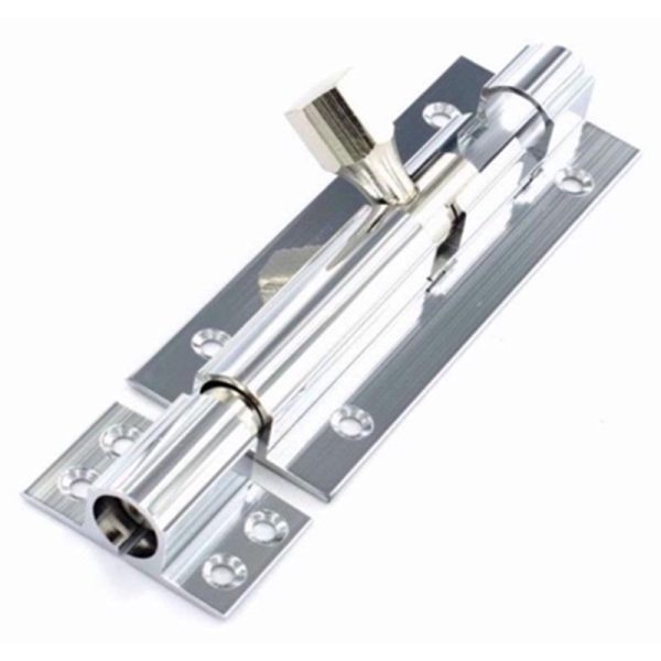 SECURIT DOOR BOLT CHROME 1 1/2IN WIDE 100MM