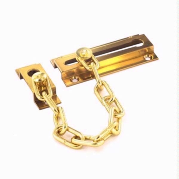 SECURIT DOOR CHAIN POLISHED BRASS 80MM