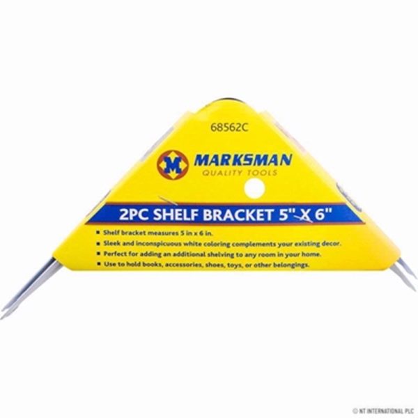 MARKSMAN SHELF BRACKET 2PC 12.5 X 15CM