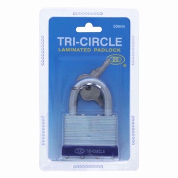 TRICIRCLE LAMINATED PADLOCK 50MM