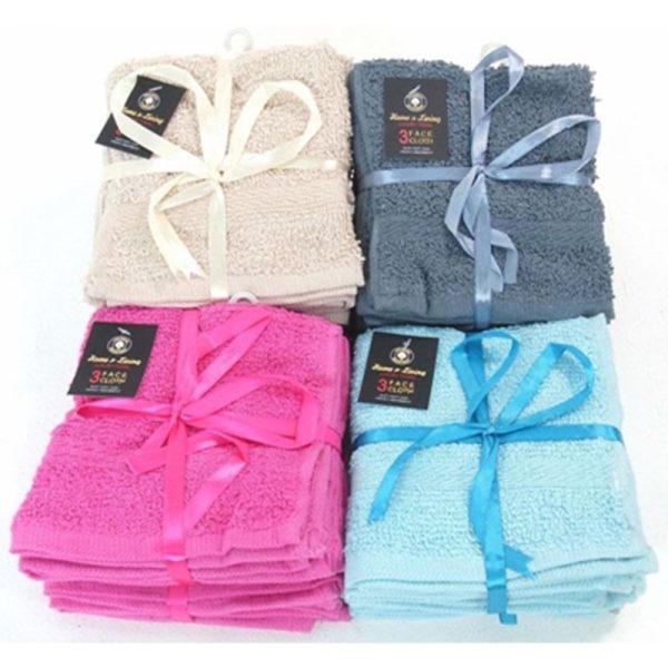 FACE CLOTH 3S PACK OF 12