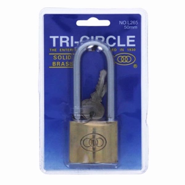 TRICIRCLE PADLOCK 50MM SOLID BRASS