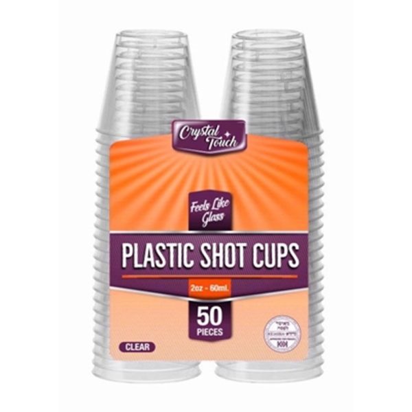 CRYSTAL PLASTIC SHOT 50 GLASSES 2 OZ