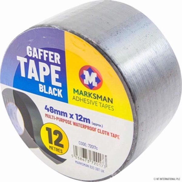 MARKSMAN TAPE GAFFER BLACK 48MX12M