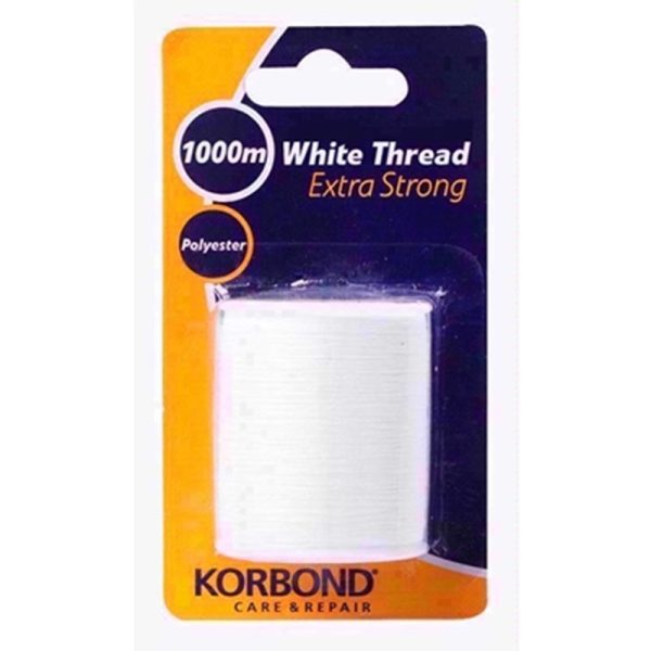 KORBOND EXTRA STRONG WHITE THREAD 1000M