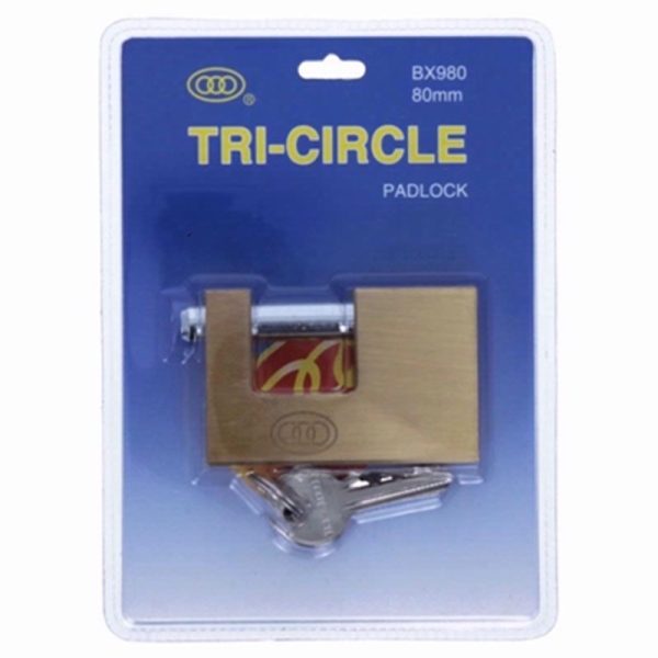 TRICIRCLE SHUTTER PADLOCK 80MM