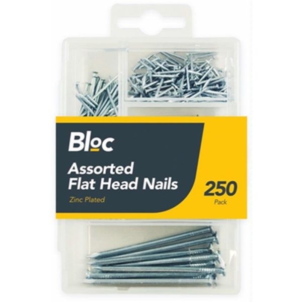 NAILS FLAT HEAD ASSORTED PACK OF 250