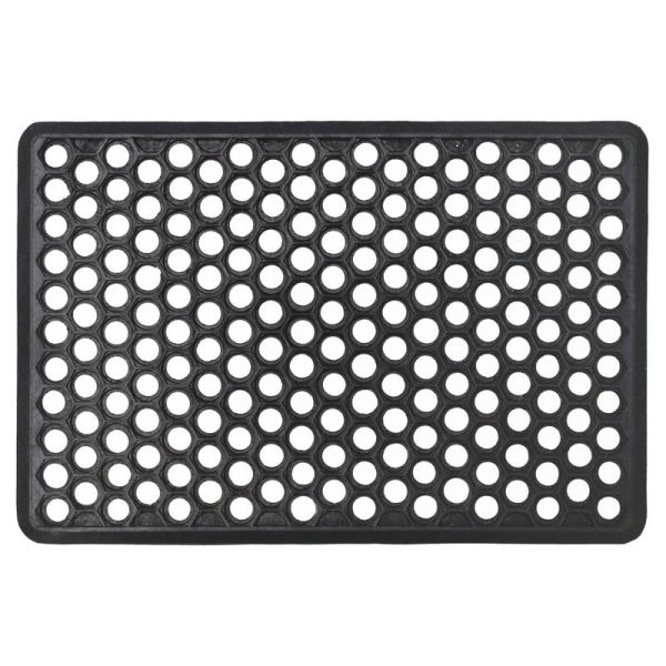 JVL DOORMAT RUBBER HONEYCOMB 40X60CM