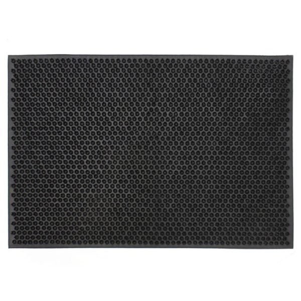 JVL DOORMAT RUBBER CONDOR BLACK 40X60CM