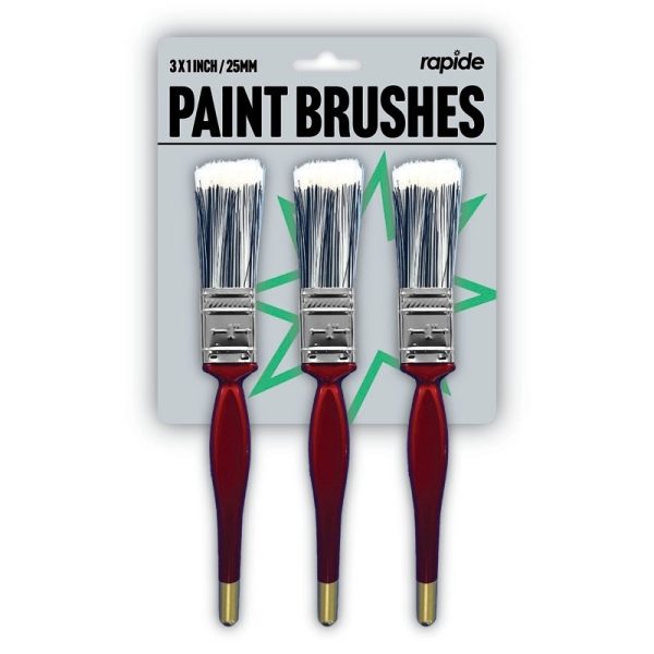 RAPIDE PAINT BRUSH 1 INCH 3PC