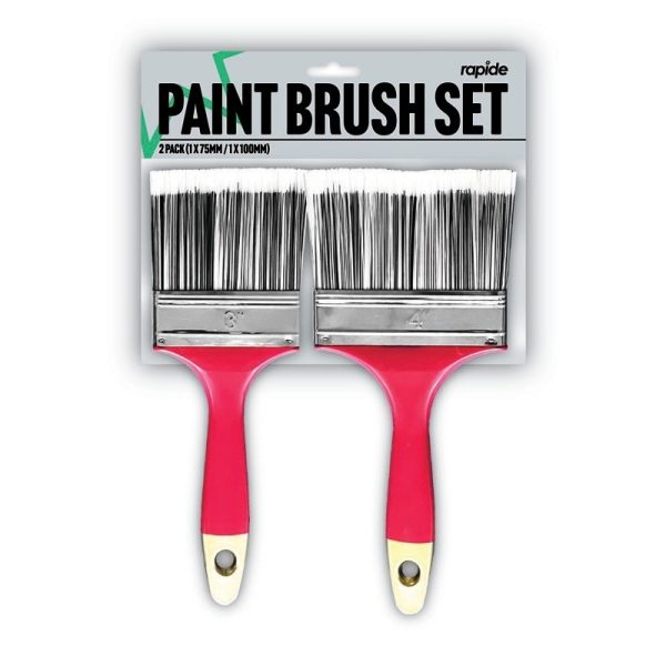 RAPIDE PAINT BRUSHES 3 & 4 INCH 2PC