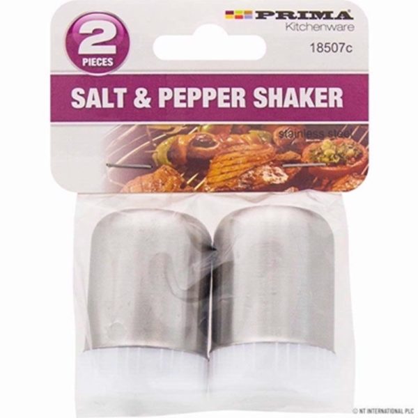 PRIMA STAINLESS STEEL SALT & PEPPER SHAKER 2PC