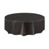 UNIQUE ROUND BLACK TABLE COVER 84IN