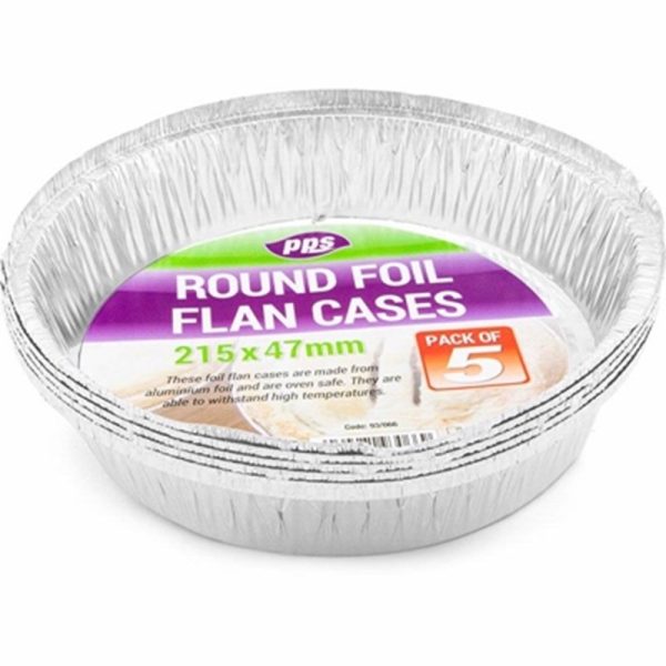 PPS FOIL FLAN 5 DISHES ROUND LARGE