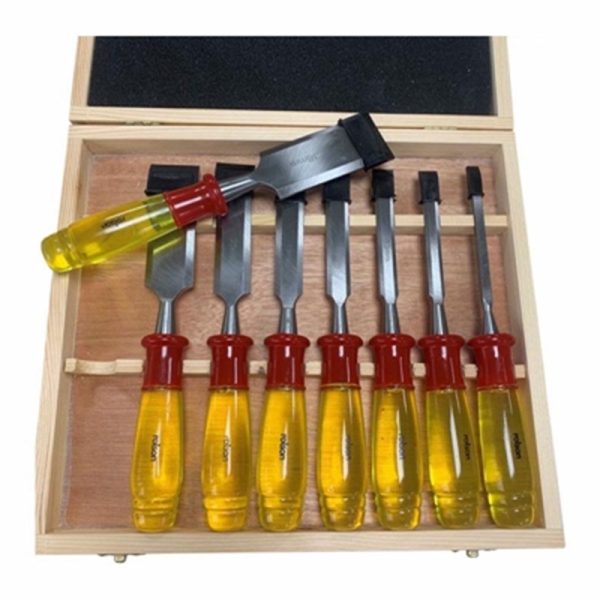 ROLSON WOOD CHISEL CLEAR HANDLE SET 8PCE