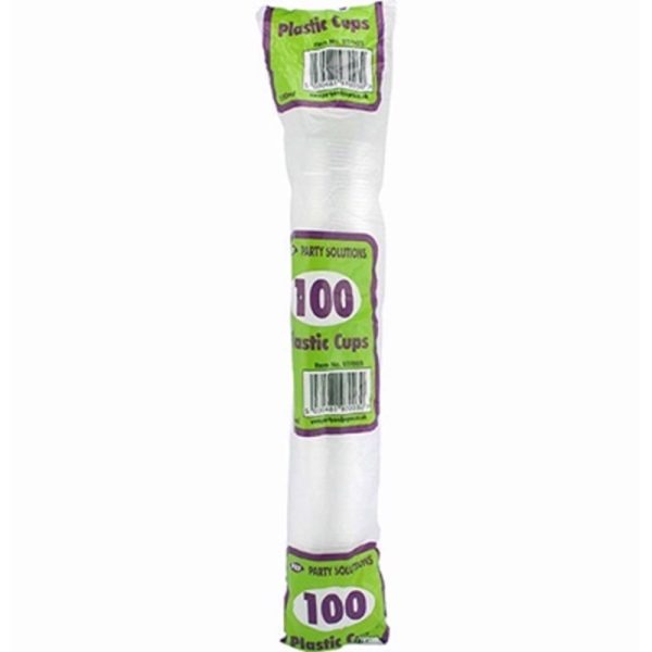PPS PLASTIC 100 DRINK CUPS CLEAR 180ML