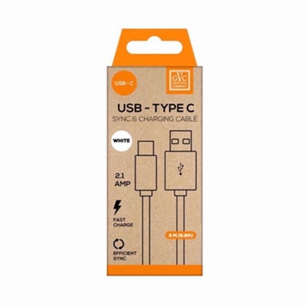 GVC TYPE C CABLE 3M WHITE