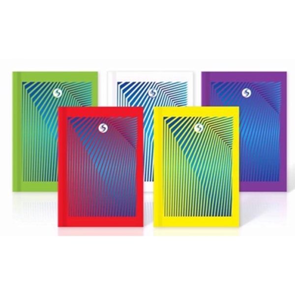 SILVINE STRIPES CASEBOUND BOOK A5 PACK OF 5