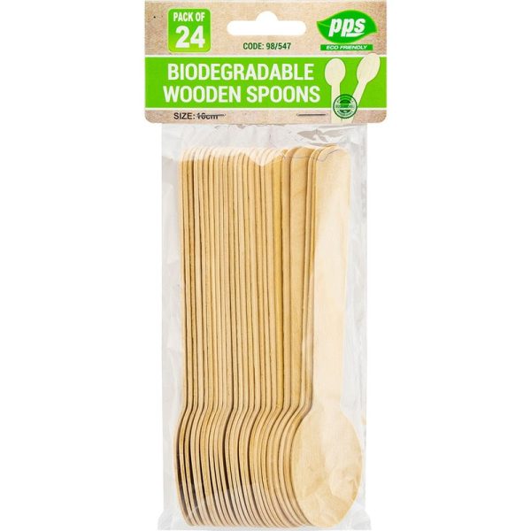 PPS BIO DEGRADABLE SPOON WODDEN 24 PIECE