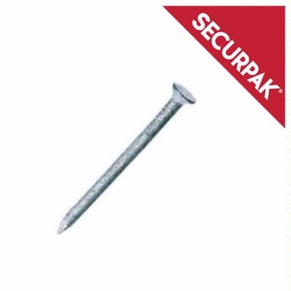 SECURPAK ROUND WIRE NAILS GALV 100MM