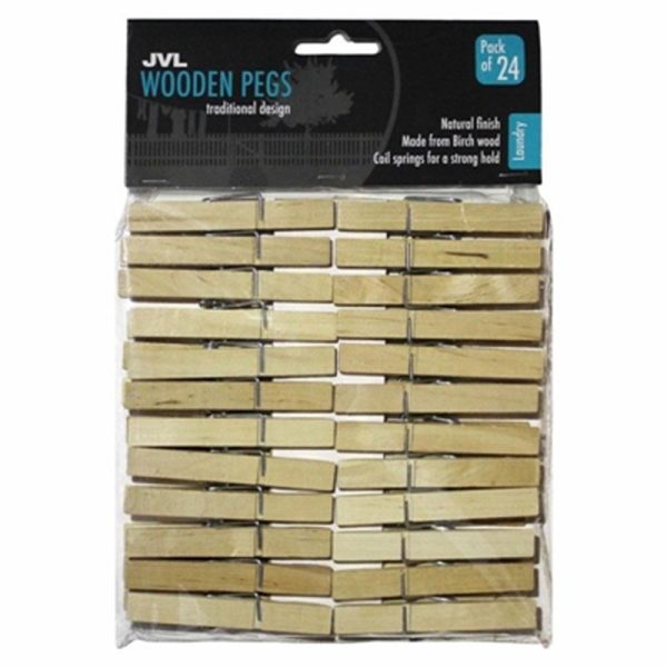 JVL PEG WOODEN 24 PEGS