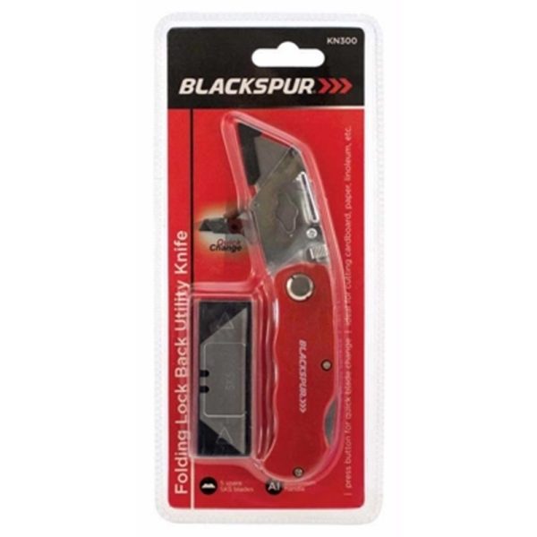 BLACKSPUR FOLDING LOCKBCK KNIFE/5 SPARE BLDES