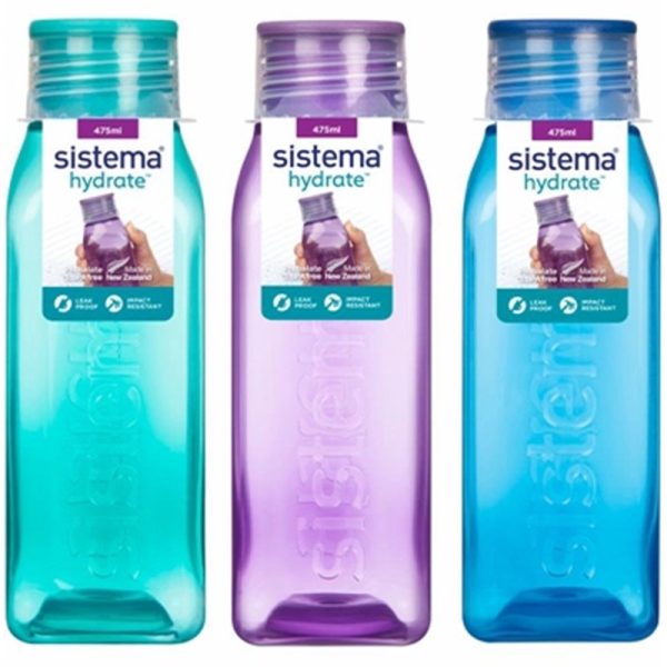 SISTEMA SPORTS SQUARE BOTTLE 475ML