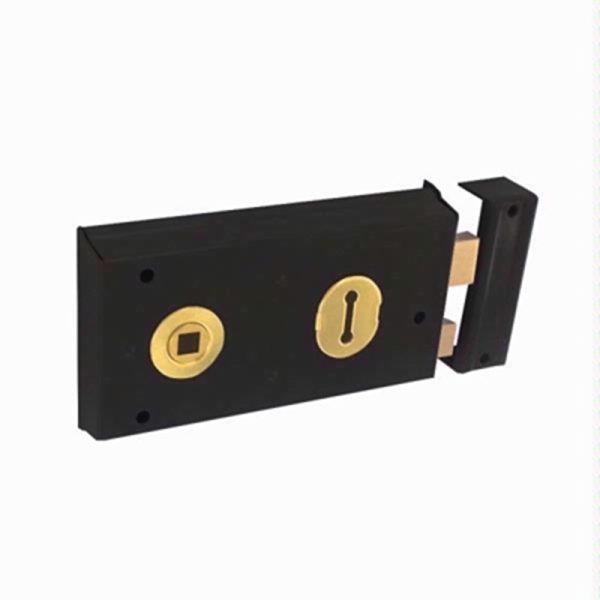 SECURIT RIM LOCK-BLACK DOUBLE HANDED