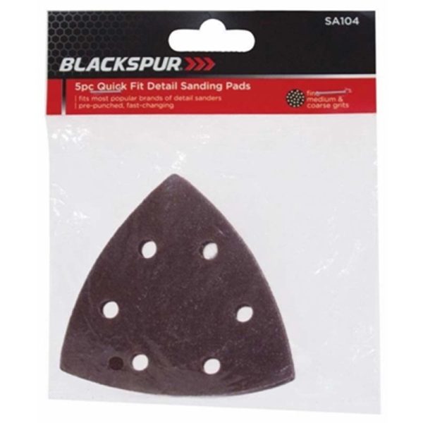 BLACKSPUR QUICK FIT DETAIL SANDING PADS 5PCE