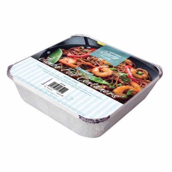 KINGFISHER FOIL 4 DISH & LID SQUARE