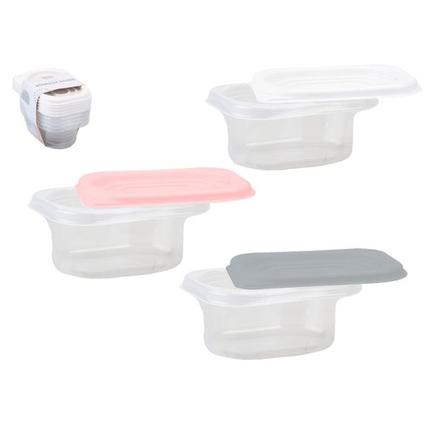 RECTANGULAR STORAGE CONTAINERS 280ML 5PC