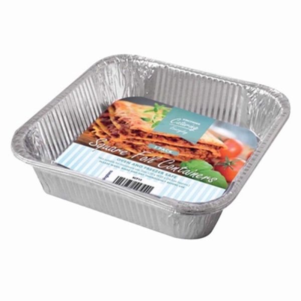 KINGFISHER FOIL TRAY 3 TRAYS SQUARE