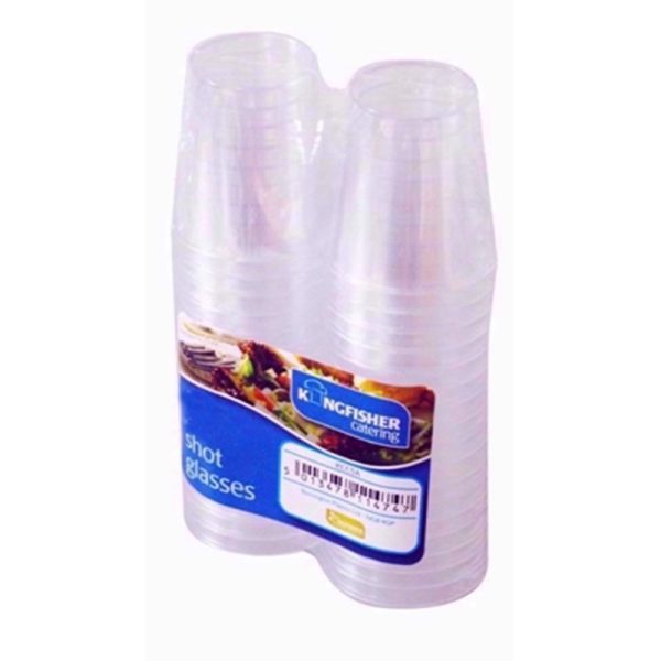 KINGFISHER PLASTIC 32 SHOT GLASSES