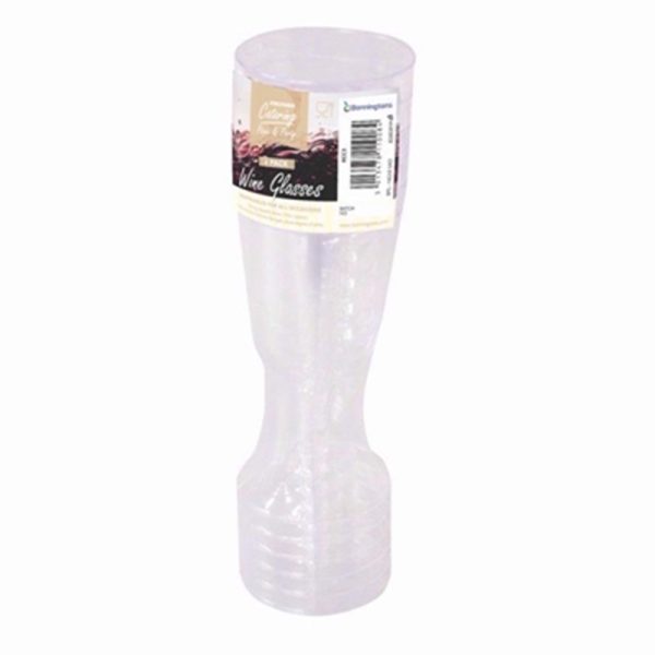 KINGFISHER PLASTIC WINE 6 GLASSES