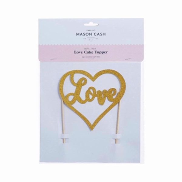 MASON CASH TOPPER LOVE GLITTER GOLD