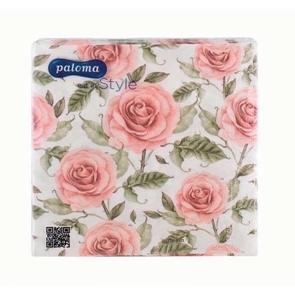 PALOMA NAPKIN 3 PLY ROSE 20 NAPKINS