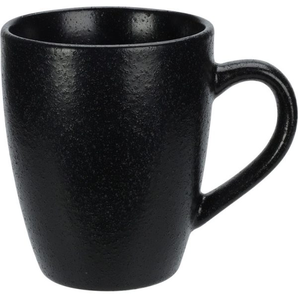 MUG STONEWARE 350ML BLACK CLR
