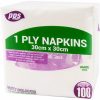 PPS 100 NAPKINS 1PLY WHITE 40X40CM