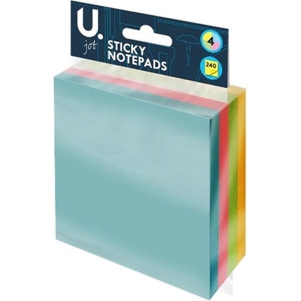 STICKY NOTEPADS PACK OF 4